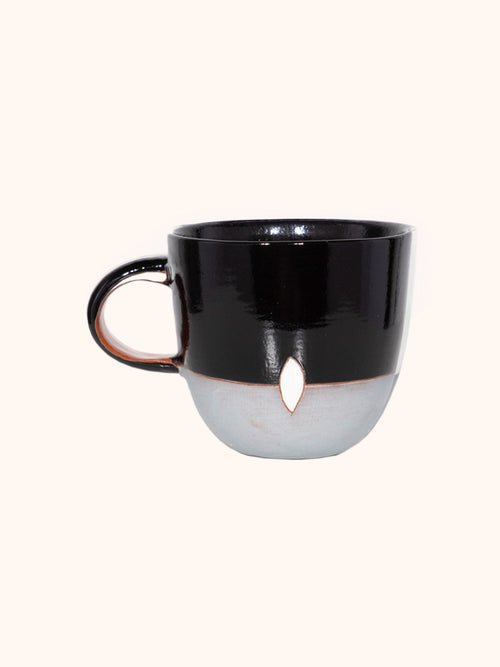 Carousel Mug, Black Grey Oval