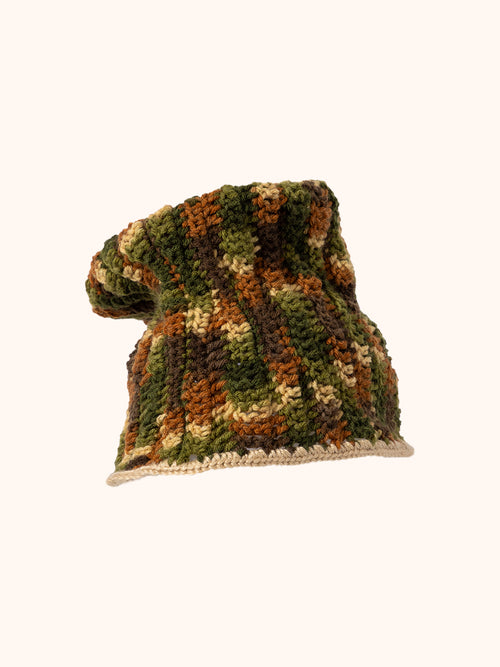 Crocheted Hat, Camo