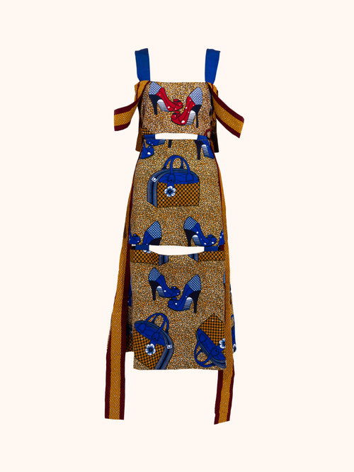 Tri-Color Paneled Dress