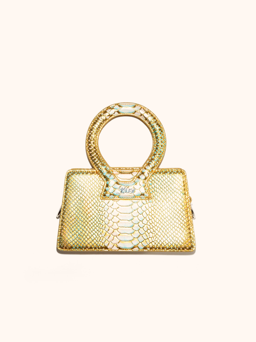 Small Python Ana Bag, Gold