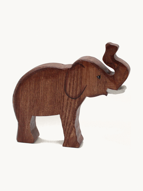 African Elephant Wooden Figure