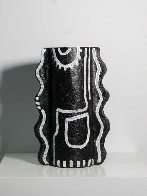 Ligagasi Pattern Vase, Black