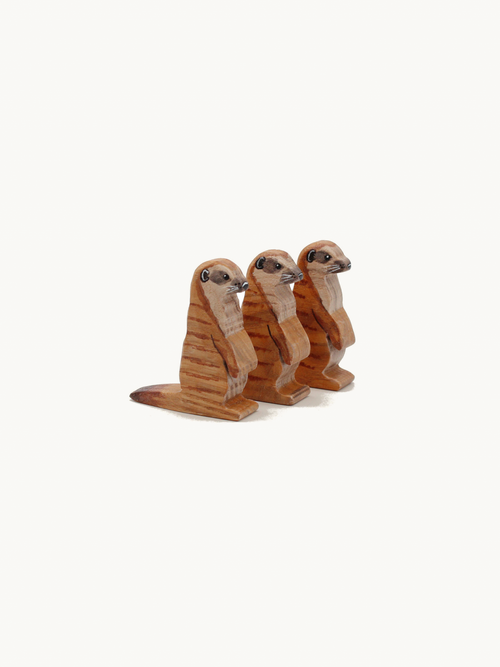 Meerkat Trio Wooden Figures