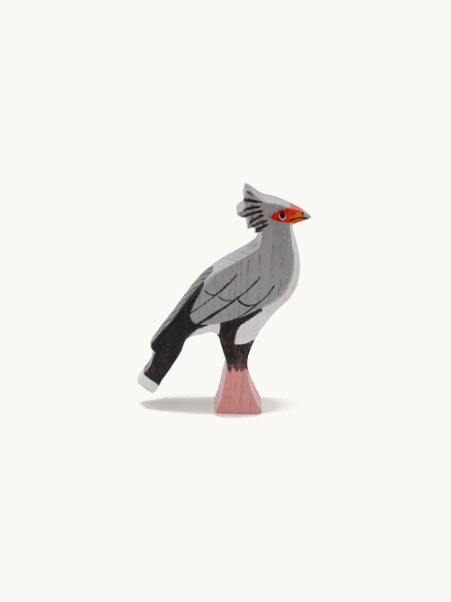 Secretary Bird Wooden Figure