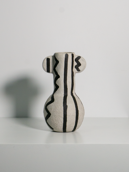 Tilwane Pulp Pattern Vase, Stone
