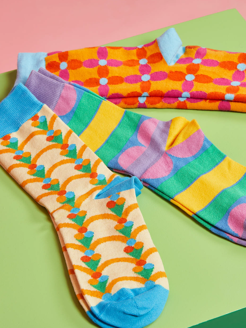 Patterned Socks, Set of Three
