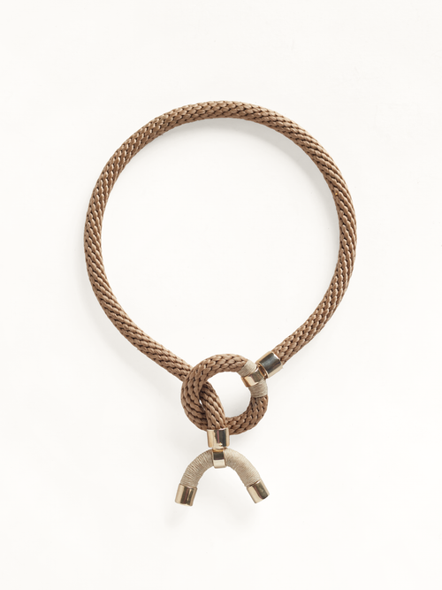Astarte Horn Necklace, Beige