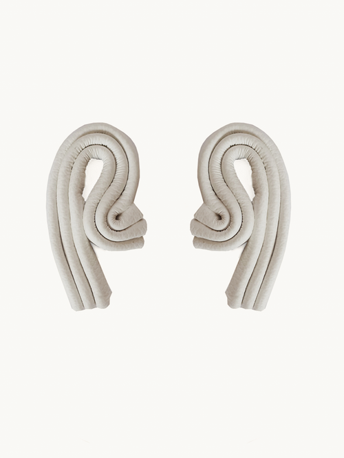 Small Flow Earrings, White